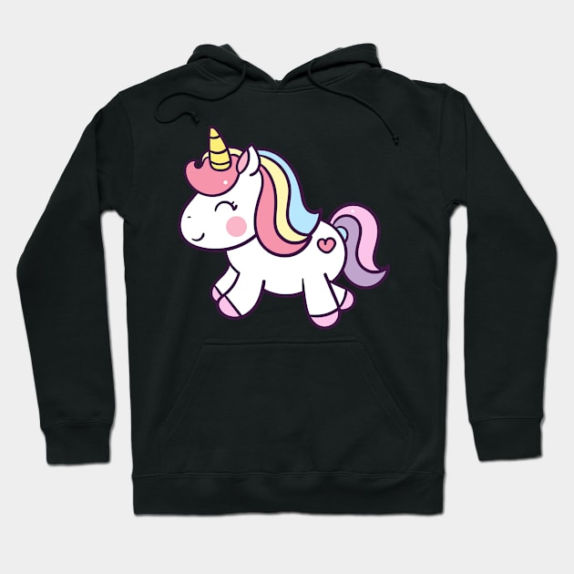 Cute Unicorn Hoodie by medimidoodles